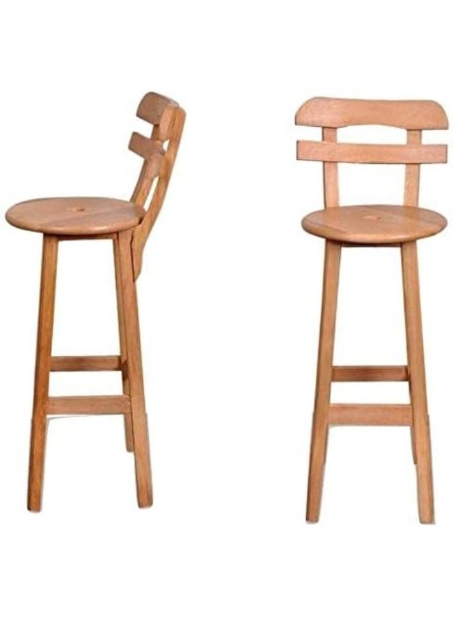 Bar Chair 80cm Beech Wood Beige Counter Stool High Chair Wooden Bar Stool Durable Comfortable Seating for Kitchen Island Home Bar Restaurant Cafe Manufacturer Quality - Image 3